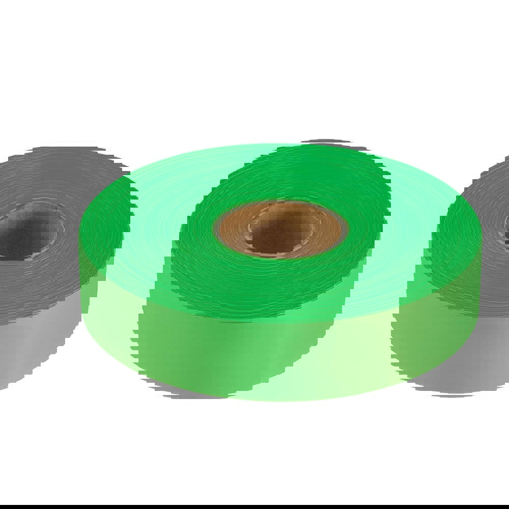 Barricade & Flagging Tape; Legend: None ; Material: Plastic ; Overall Length: 600.00 ; Color: Fluorescent Lime ; Features: Easy to Tear and Tie